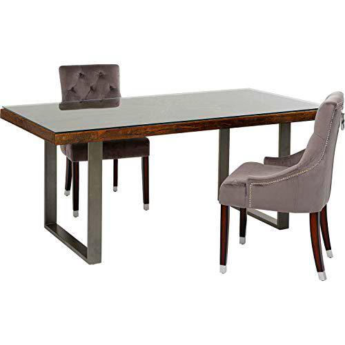 KARE Design Mesa Conley Acero Bruto, 76x180x90cm, 76 x 180 x 90