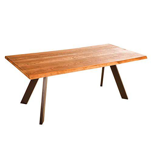 Amazon Brand Mesa Wallis, 180 x 90 x 77 cm, roble salvaje con barnizado natural