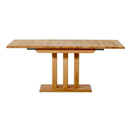 Amazon Brand Mesa Gotland, 130/180 x 90 x 77 cm, roble salvaje con barnizado natural