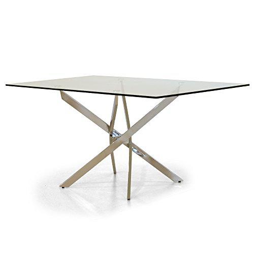 Italian Concept 208 Mesa Royal, Metal Cromado, Cristal Templado