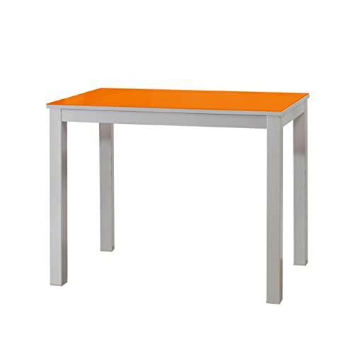 ASTIMESA Mesa de Cocina, Metal, Naranja, 90x50cm