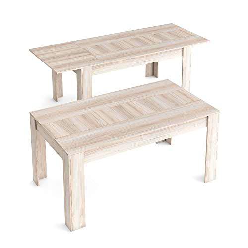 Skraut Home Mesa de Comedor de 140 cm Extensible 200 cm