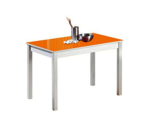 ASTIMESA Fija Mesa de Cocina, Metal, Naranja, 110x70cm