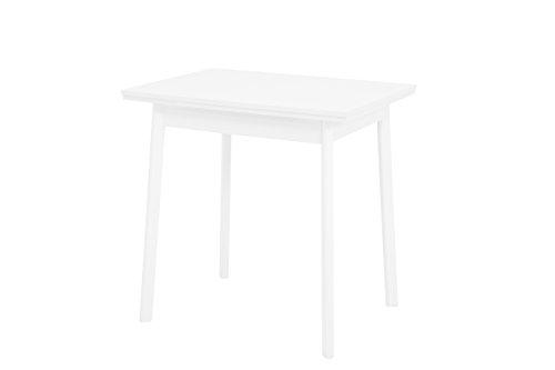 Apollo Trier II Mesa de Comedor, Madera, Blanco, 74 x 112 x 55 cm