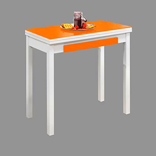 ASTIMESA MLBNA Mesa de Cocina, Metal, Naranja, 80x40cm