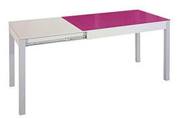 ASTIMESA Mesa Extensible Cocina, Metal, Berenjena, 110x70 cms-Extendida 160x70 cms