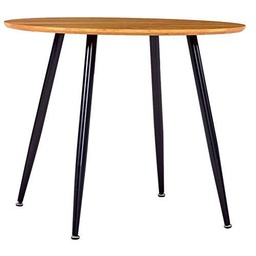 vidaXL Mesa de Comedor (Madera de Roble y Negro, 90 x 73,5 cm)