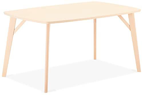 Furnhouse Penang Mesa de Comedor, Madera de Haya, Beecha Lavada Blanca, 90x150x75