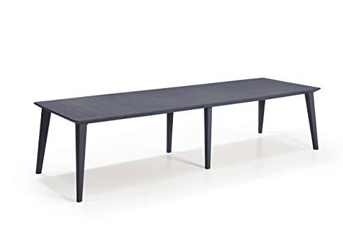 Keter 231183 313 x 98 cm 'Allibert Lima Mesa de Comedor - Negro/Grafito