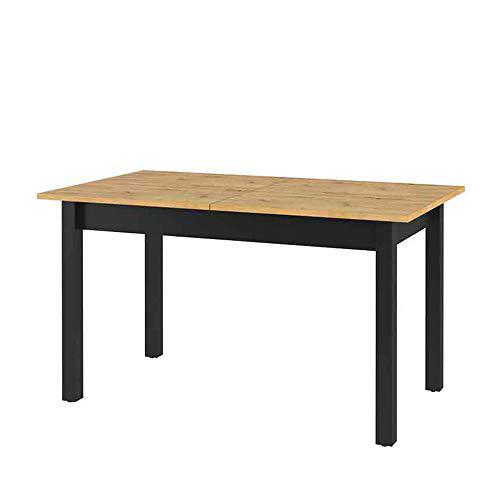 Selsey Mesa de Comedor, Roble Artisan Negro, 186 x 80 x 84