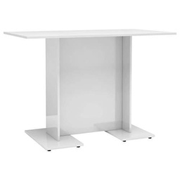 vidaXL Mesa de Comedor Blanca Brillante, 110 x 60 x 75 cm