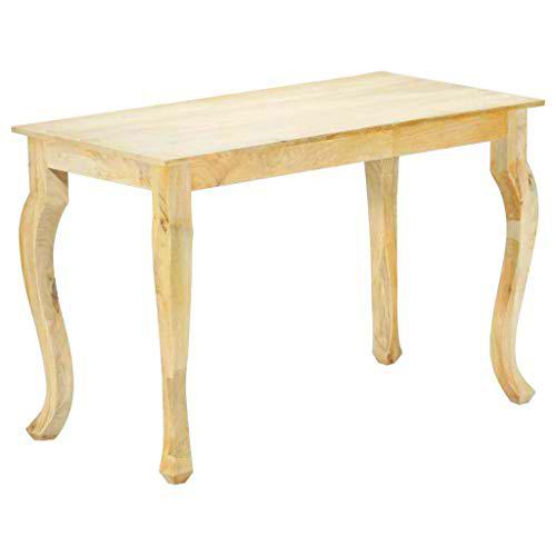 vidaXL Mesa de Comedor de 118 x 60 x 77 cm, Madera de Mango Macizo