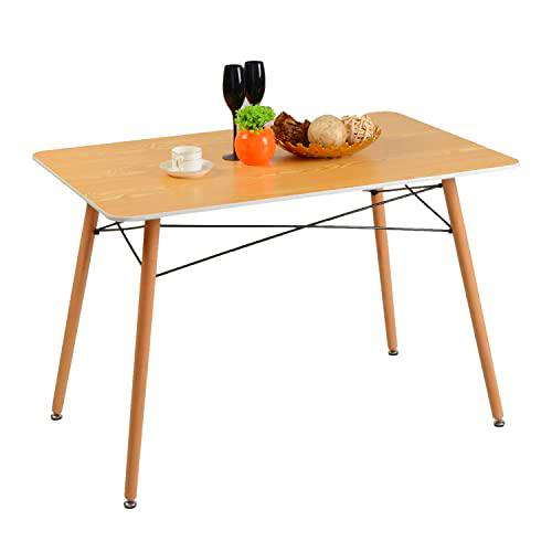 MEUBLE COSY Mesa de Comedor escandinava, Roble, 110x70x75cm