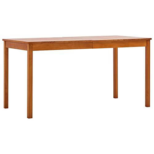 vidaXL Mesa de salón con Comedor, marrón, 140 x 70 x 73 cm, Pino