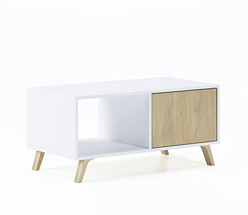 Skraut Home - Mesa de Centro - 45 x 92 x 50 cm - Mesa Baja Ideal para Salón o Comedor