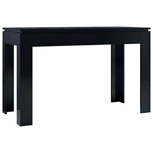 vidaXL Mesa de Comedor Negra Brillante de 120 x 60 x 76 cm