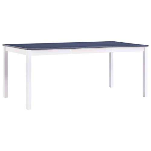 vidaXL Mesa de Comedor Blanco y Gris 180 x 90 x 73 cm