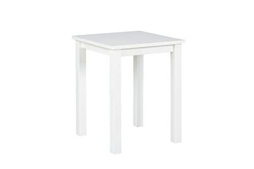 Inter Link Mesa Auxiliar, Madera, Blanco, 45 x 45 x 55 cm