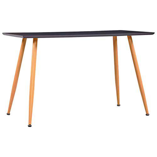 vidaXL Mesa de Comedor Gris y Roble de 120 x 60 x 74 cm