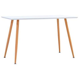 vidaXL Mesa de Comedor Blanca y Roble de 120 x 60 x 74 cm