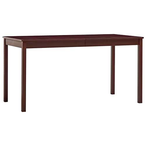 vidaXL Mesa de Comedor marrón Oscuro 140 x 70 x 73 cm