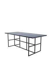 Venture Home 15591-888 Mesa de Comedor, Metal, Cristal Ahumado