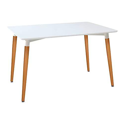 AC-Déco Mesa Roka - 150 x 80 x 74 cm - Madera - Blanco