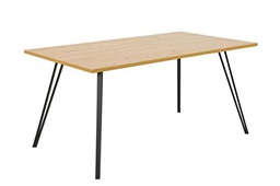 Apollo Oksana Mesa de Comedor, Material de Madera melamina Metal Recubierto de Polvo