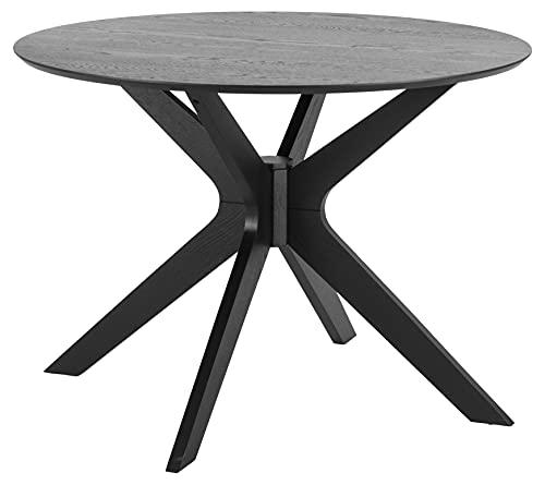 AC Design Furniture Duncan Mesa de Comedor, Negro, H: 75 x W: 105 x D: 105 cm