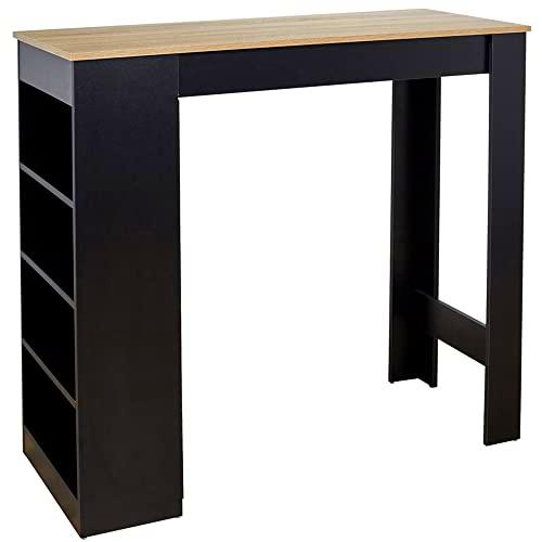 HOME DECO FACTORY HD7123 HD7123-Mesa de Bar con estantes para salón o Comedor