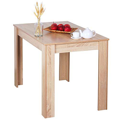 RICOO Mesa Comedor 110 x 75 x 68 cm Mesa Cocina o salón Roble marrón Sonoma