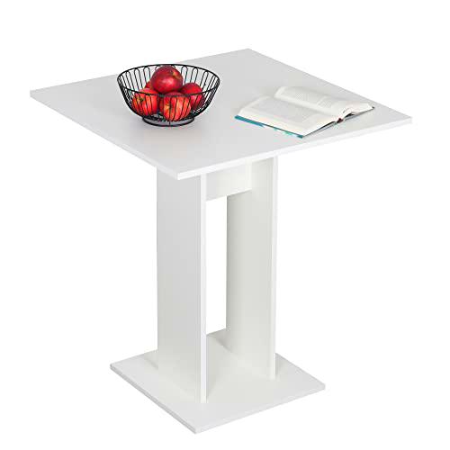 RICOO Mesa Cocina pequeña 68 x 78 x 68 cm Mesa Comedor o salón Blanca