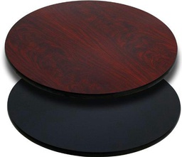 Flash Muebles Laminado Reversible Tops, Madera, Negro