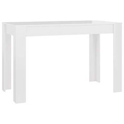 vidaXL Mesa de salón con Comedor, Blanco Brillante