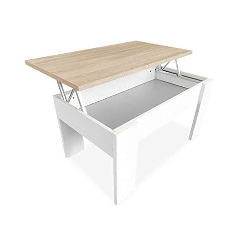 Duérmete Online 0 Mesa de Centro Elevable, Mesita de Salón o Comedor