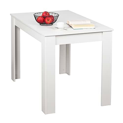 RICOO Mesa Comedor 110 x 75 x 68 cm Mesa Cocina o salón Blanca