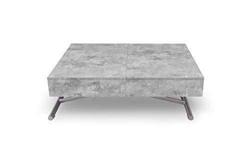 Menzzo Sundance Mesa, Béton Gris, L120-155-190 x P80 x H40 / 75 cm