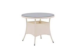 Venture Home Volta Table ø 90-Blanco/Cristal