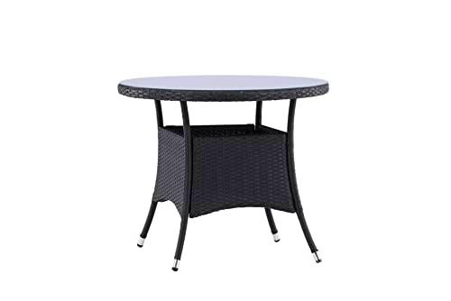 Venture Home Volta Table ø 90-Negro/Cristal