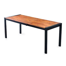 Mesa de comedor con patas de metal wellhome.