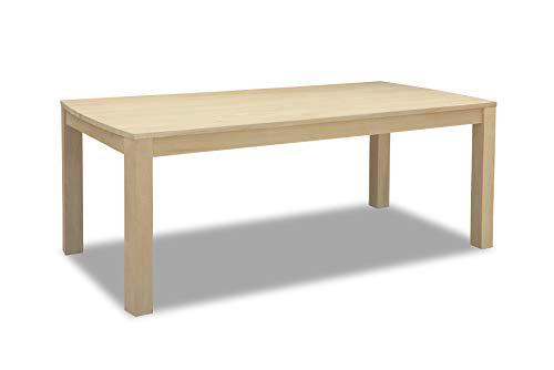 Furnhouse Paris Mesa de Comedor, Madera (Roble), Acabado de Aceite Blanco, 200x100x75