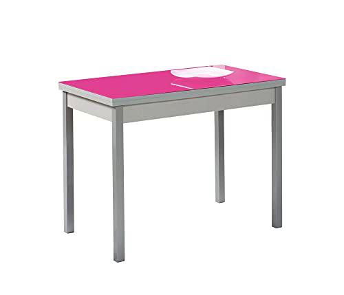 ASTIMESA 0 Mesa de Cocina, Metal, Fucsia, 90x50cm