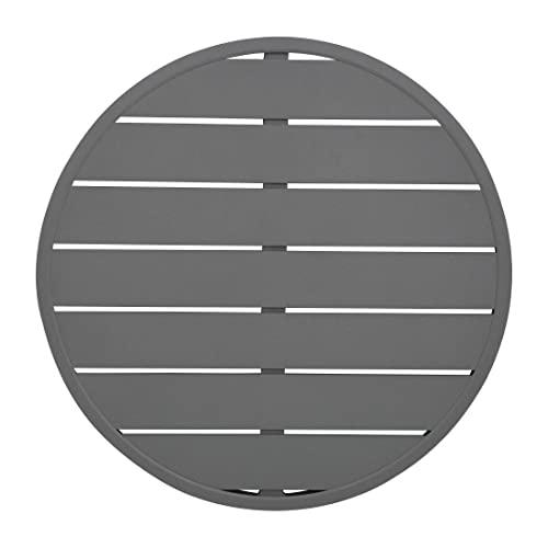 Bolero Tablero de Mesa de Aluminio Gris Oscuro - Redondo de 580 mm