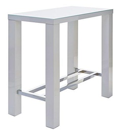 Robas Lund mesa de bar atasco blanco brillante cromo 120x108x60 cm