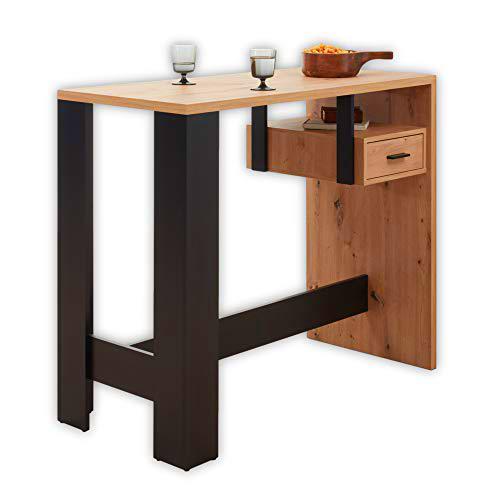 Stella Trading Bijou-Mesa de Bar Moderna con Aspecto de Roble Artisan