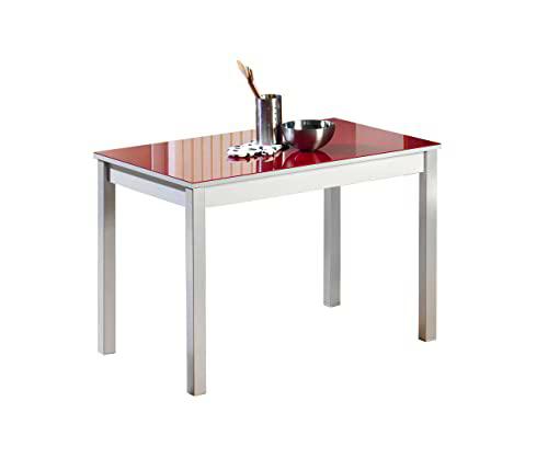 ASTIMESA Mesa de Cocina Fija Rojo 110x70 cms