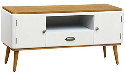 Menzzo Mueble para televisor, Madera, Blanco, L120 x P43 x H59cm