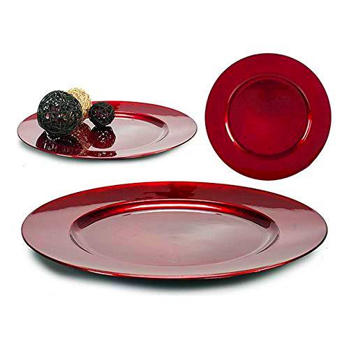 Gift Decor S3603416 Mesa Rojo, 33 X 2 X 33 Cm, Materiales Varios