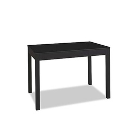 ASTIMESA Mesa de Cocina, Negro, 100x60cm-extendida 150x60 cms