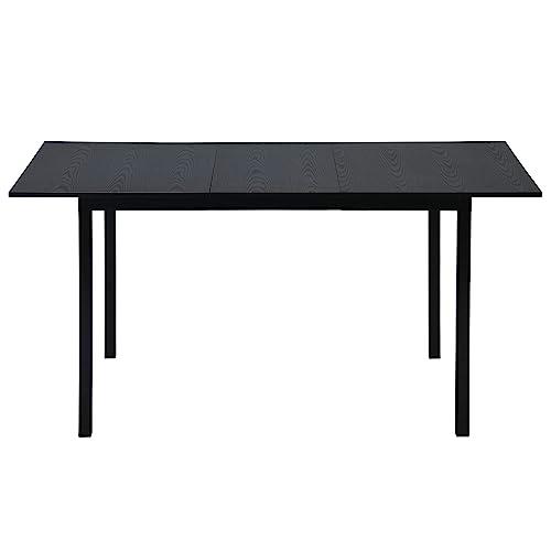 MEUBLE COSY Mesa de Comedor Extensible para 4-6 Personas Estilo Industrial Estructura de Acero para Sala de Estar y Cocina